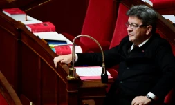 Le leader de La France insoumise, Jean-Luc Mélenchon, le 4 juillet 2017 à l'Assemblée nationale