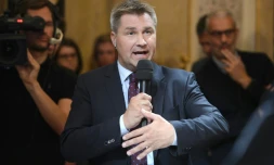 Le président de l'UDC, Toni Brunner, à Bern, le 18 octobre 2015