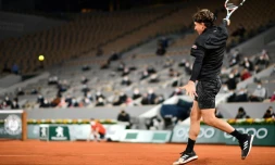 Dominic Thiem impressionnant contre Marin Cilic sur le central Philippe Chatrier à Roland-Garros, le 28 septembre 2020