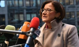 La ministre autrichienne de l'Intérieur Johanna Mikl-Leitner, le 4 décembre 2015 à Bruxelles