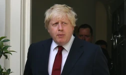 Boris Johnson à la sortie de son domicile le 24 juin 2016 à Londres