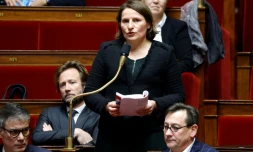 La députée socialiste Valérie Rabault, à l'Assemblée nationale, le 6 février 2023 lors des débats sur la réforme des retraites