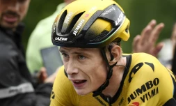 Le Danois Jonas Vingegaard (Jumbo-Visma) lors de la 16e étape du Tour d'Espagne entre Liencres and Bejes, le 12 septembre 2023.