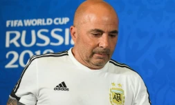 Jorge Sampaoli, alors en charge de l'équipe de l'Argentine, le 29 juin 2018 à Kazan