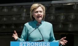 La candidate démocrate à la Maison Blanche Hillary Clinton lors d'un discours à Atlantic City, dans le New jersey, le 6 juillet 2016