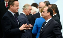 Le Premier ministre britannique David Cameron et le président François Hollande le 30 novembre 2015 au Bourget