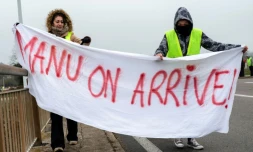 Une manifestation de "gilets jaunes" à Montceau-les-Mines le 23 novembre 2018