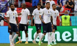 Les joueurs français après le nul contre la Hongrie 1-1 à l'Euro le 19 juin 2021 à Budapest