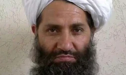Photo non datée publiée le 25 mai 2016 par les talibans  montrant le chef suprême de l'Afghanistan Hibatullah Akhundzada dans un lieu non précisé
