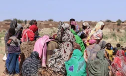 Déplacés soudanais près de Tawila, au Darfour-Nord, le 11 février 2025