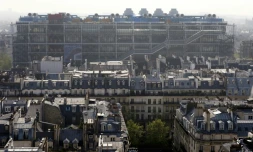 Vue sur le Centre Pompidou à Paris, le 11 avril 2014