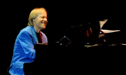 Le pianiste français Richard Clayderman lors d'un concert à Managua le 6 février 2010