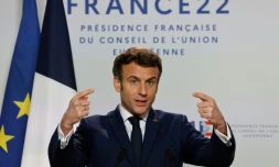 Emmanuel Macron le 25 mars 2022 Ă Bruxelles
