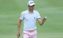 L'Américain Justin Thomas au tournoi WGC St. Jude Invitational à Memphis, le 2 août 2020