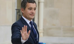 Le ministre de l'Action et des Comptes publics Gérald Darmanin à la sortie du conseil des ministres, le 3 octobre 2018 à Paris