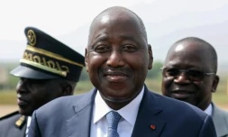 Amadou Gon Coulibaly le 22 décembre 2019 à Bouaké dans le nord de la CÎte d'Ivoire