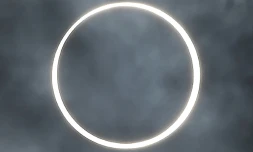 L'éclipse "cercle de feu" telle qu'elle a pu être osbervée depuis la ville indienne de Dindigul