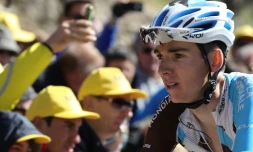 Le Français Romain Bardet lors de la 12e étape du Tour de France, entre Montpellier et Chalet-Reynard, le 14 juillet 2016