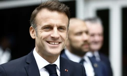 Le président français Emmanuel Macron, le 7 juillet 2024 au Touquet