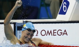 L'Espagnole Mireia Belmonte Garcia, sacrée championne olympique sur 200 m nage libre, le 10 août 2016 aux JO de Rio