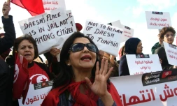 A l'appel d'un collectif citoyen, des centaines de personnes ont manifesté le 24 décembre 2016 à Tunis pour dire "Non à la repentance et à la liberté pour les groupes terroristes"