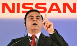 Carlos Ghosn, le président révoqué de Nissan Motors, lors d'une conférence de presse le 12 mai 2011 à Yokohama au Japon