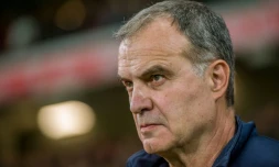 Marcelo Bielsa, alors entraîneur du LOSC, en France, le 29 octobre 2017 à Villeneuve-d'Ascq