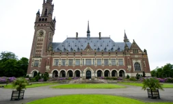 Le siège de la Cour internationale de justice, dans le palais de la paix, à La Haye