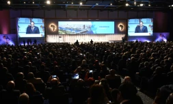 Le président égyptien Abdel Fattah al-Sissi ouvre le le sommet "Africa 2016" le 20 février 2016 à Charm el-Cheikh