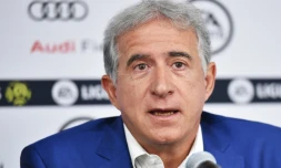 Le président du conseil de surveillance de Saint-Etienne et du syndicat PremiÚre Ligue Bernard Caïazzo, le 20 mai 2019 à Washington