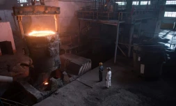 Dans le complexe sidérurgique de Chollima, en Corée du Nord, le 22 juillet 2017