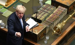 Le Premier ministre Boris Johnson devant le Parlement britannique le 25 juillet 2019.