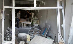 Ruines de l'hôpital Al-Quds à Alep, en Syrie, le 28 avril 2016