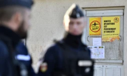 Des gendarmes surveillent le site de Notre-Dame-des-Landes, près de Nantes, le 26 janvier 2018