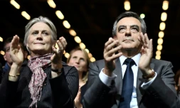 François Fillon et son épouse Penelope, le 25 novembre 2016 à Paris