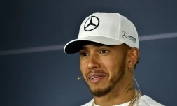 Le Britannique Lewis Hamilton (Mercedes) en conférence de presse, le 23 mars 2017 à Melbourne