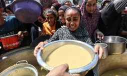 Distribution de nourriture à Gaza-ville, le 25 juillet 2025