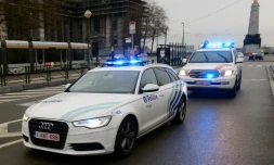Des voitures de police à Bruxelles le 31 mars 2016