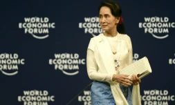 La dirigeante birmane Aung San Suu Kyi à Hanoï le 13 septembre 2018.