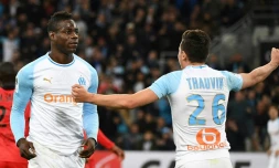 Mario Baloteli (g) buteur contre Nice le 10 mars 2019 à Marseille
