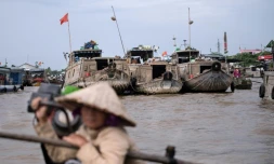 Le marché flottant de Cai Rang, au Vietnam au Vietnam, le 17 juillet 2017