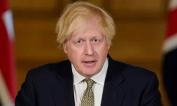Le Premier ministre britannique Boris Johnson donne une conférence de presse sur l'épidémie de coronavirus, le 24 mai 2020