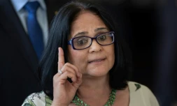 Damares Alves, nouvelle ministre brésilienne de la  Femme, de la famille et des Droits de l'Homme, le 6 décembre 2018 à Brasilia aprÚs sa nomination par Jair Bolsonaro