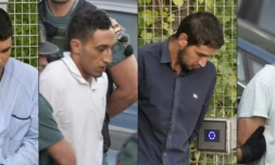 COMBO montrant de G à D 
Mohamed Houli Chemlal, Driss Oukabir, Salah El Karib, and Mohamed Aallaa, membres présumés de la cellule djihadiste responsable des attentats en Espagne le 22 août 2017 à Tres Cantos, près de Madrid