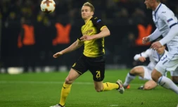 L'ailier de Dortmund André Schürrle lors d'un match d'Europa League contre l'Atalanta Bergame, le 15 février 2018 à Dortmund