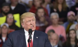 Donald Trump lors d'un meeting à Ambridge, le 10 octobre 2016