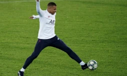 Kylian Mbappé, attaquant du Paris SG, le 21 octobre 2019 à Bruges