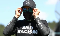 Le pilote britannique de Mercedes, Lewis Hamilton, avant le GP d'Autriche de F1, le 5 juillet 2020, Ă Spielberg