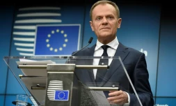 Le président du Conseil européen, Donald Tusk, le 23 février 2018 à Bruxelles 