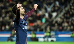 Javier Pastore, buteur sous le maillot du PSG face à Nantes au Parc des Princes stadium, le 18 novembre 2017